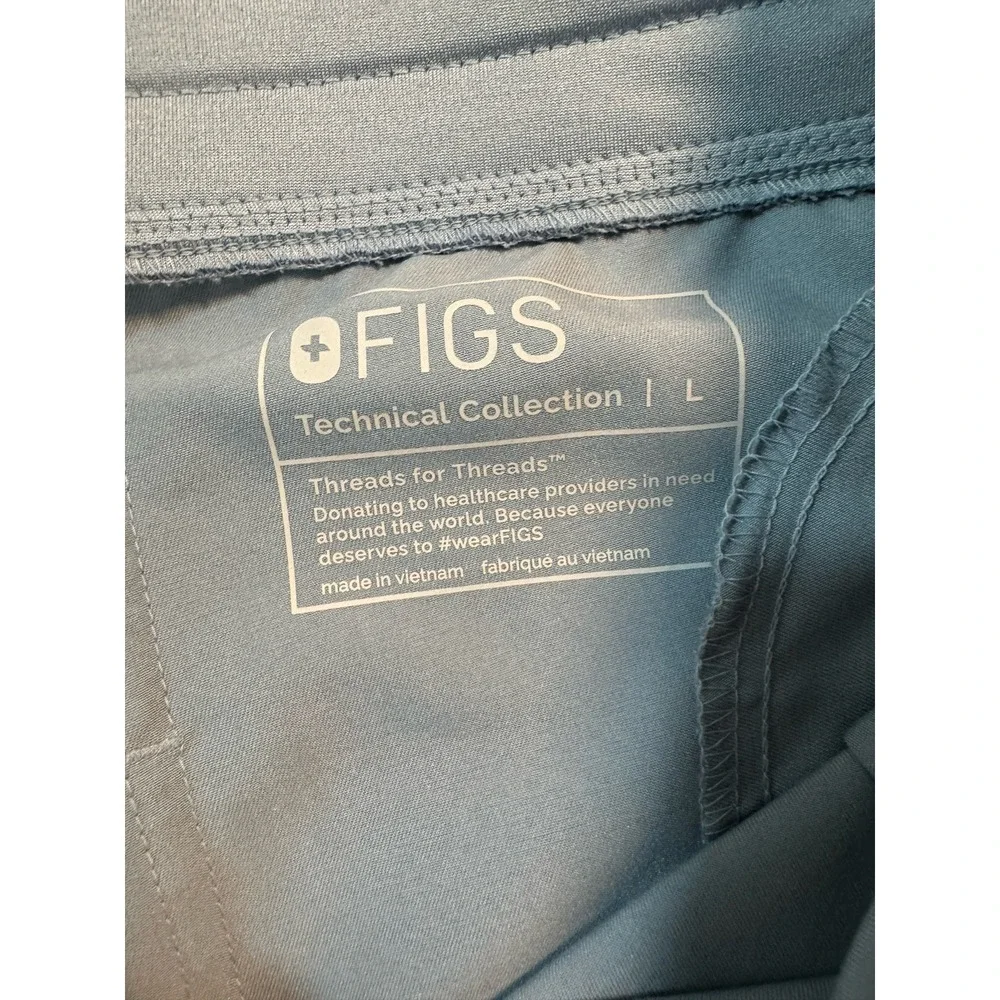 FIGS Technical Women Catarina Top M & Zamora Jogger Pants‎ L Navy & Blue Scrubs
